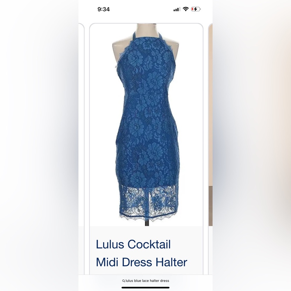 Lulu's Blue Lace Dress